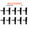 Bulkpakket  BSS Veiligheidsbeslag SKG    complete set kruk/kruk as 72mm zwart