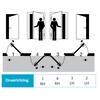 ABLOY deurbeslag met code Code Handle - as 72mm - DIN Links