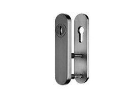 Fixation rosette sous serrure aluminium avec protection -