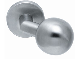 ARTITEC bouton rond fixe sur rosace O50mm - ondule - simple - avec ergots - inox