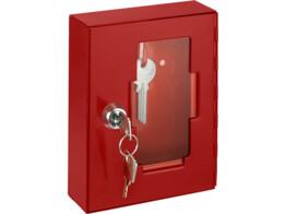 Boite cles de secour - avec fenetre - rouge