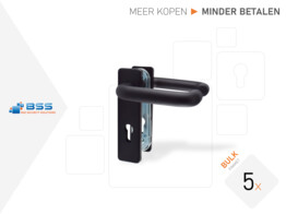 Bulkpakket  BSS brandwerend beslag - kruk/kruk - hoekig - zwart