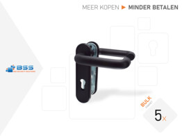Bulkpakket  BSS brandwerend beslag - kruk/kruk - afgerond - zwart