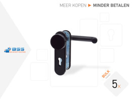 Bulkpakket  BSS brandwerend beslag - knop/kruk - afgerond - zwart