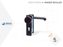 Bulkpakket  BSS brandwerend beslag - knop/kruk - hoekig - zwart