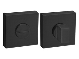 ARTITEC paar WC rozetten vierkant 50x50x11mm - RVS zwart