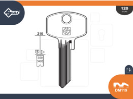 SILCA cle brut DM119/120