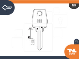 SILCA cle brut EU1R/120