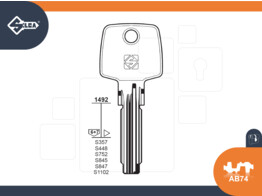 SILCA cle cylindre AB74