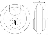 ABUS cadenas DISKUS 26 - anse inox