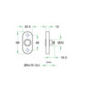 ARTITEC bouton de sonnette ovale - inox noir