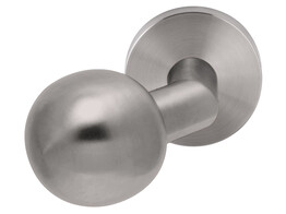 ARTITEC bouton rond fixe sur rosace O50mm - ondule - simple - avec ergots - inox