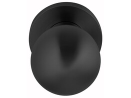 ARTITEC bouton rond fixe sur rosace O50mm - simple - avec ergots - inox noir
