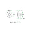 ARTITEC bouton de sonnette rond - inox noir