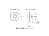 ARTITEC bouton de sonnette rond - inox noir