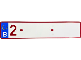 Europese nummerplaat 520x110mm - voorgedrukte 2 en streepjes