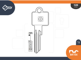 SILCA cle cylindre BK15X/120