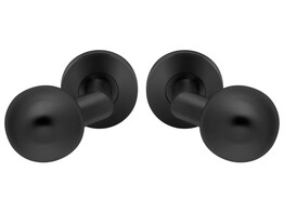 ARTITEC bouton rond fixe sur rosace O50mm - coude - paire - sans ergots - noir