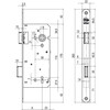LITTO serrure a cle a gorgess A1353 - A110 - tt 22mm arrondi - look inox