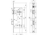LITTO serrure a cle a gorgess A1353 - A110 - tt 22mm arrondi - look inox