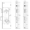 LITTO cilinderslot A2609 - A110 - rechte vp 25x304mm - inox look