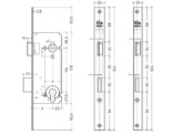 LITTO cilinderslot A2609 - A110 - rechte vp 25x304mm - inox look
