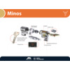 M C cylindre de securite a bouton MINOS - bouton V -  noir