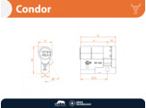 M C demi-cylindre de securite CONDOR - noir