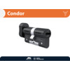 M C knopcilinder CONDOR - knop ovaal - zwart