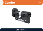 M C knopcilinder CONDOR - knop ovaal - zwart