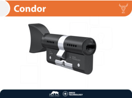M C knopcilinder CONDOR - knop V - zwart