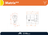 M C halvecilinder MATRIX   - messing