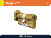 M C cylindre de securite a bouton MATRIX   - bouton ovale -  laiton