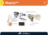M C cylindre de securite a bouton MATRIX   - bouton V -  nickele
