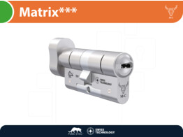M C cylindre de securite a bouton MATRIX    - bouton ovale -  nickele