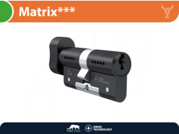 M C cylindre de securite a bouton MATRIX    - bouton ovale -  noir