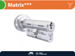 M C cylindre de securite a bouton MATRIX    - bouton rond -  nickele