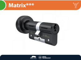 M C cylindre de securite a bouton MATRIX    - bouton rond -  noir