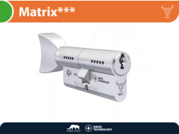 M C cylindre de securite a bouton MATRIX    - bouton V -  nickele