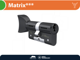 M C cylindre de securite a bouton MATRIX    - bouton V -  noir