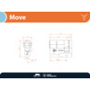 M C halvecilinder MOVE - messing