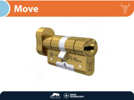 M C cylindre de securite a bouton MOVE - bouton ovale -  laiton
