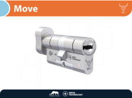 M C cylindre de securite a bouton MOVE - bouton ovale -  nickele