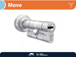 M C cylindre de securite a bouton MOVE - bouton rond -  nickele