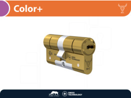 M C cylindre de securite double COLOR  - laiton - 5 cles inclus