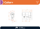 M C halvecilinder COLOR  - messing -