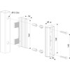 LOCINOX gache reglable pour profil carre SAKLQF - inox