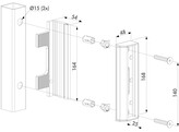 LOCINOX gache reglable pour profil carre SAKLQF - inox