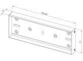 SEWOSY montageplaat V550SCPN - voor magneet V550N - zwart