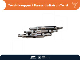 M C twistbrug - RVS - laserprint - per 5 - voor cilindermaat